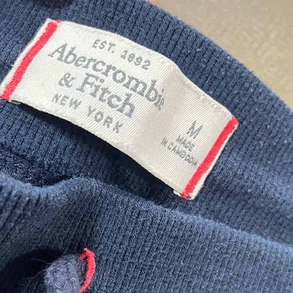Abercrombie & Fitch Dark Blue Joggers with Red Logo - Picture 3 of 6